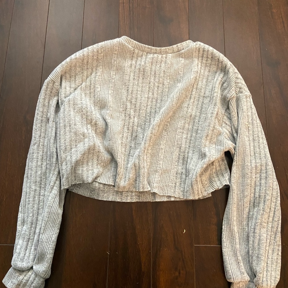Shein grey cropped sweater, xs, Us 2,
